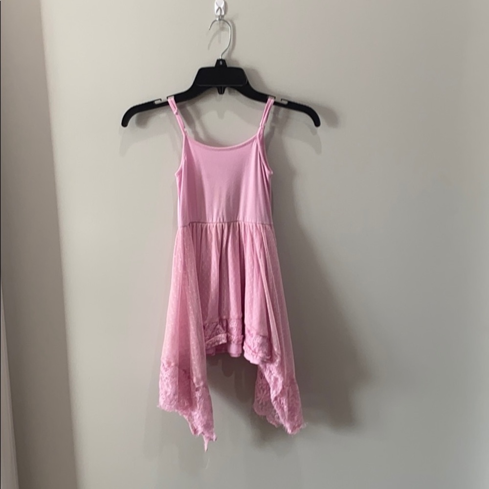 Pink designed dresses for little girls